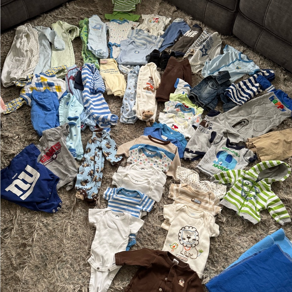 Carter's Assorted Baby Clothing Set - Blue, Green, Brown